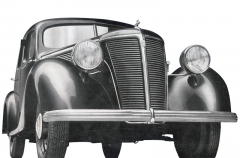 Zaoblená příď vozu Praga Lady modelového roku 1938