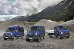 VW Crafter 4Motion jako minibus, furgon a valník s krátkou budkou