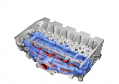 Integrální výfukové potrubí v hliníkové hlavě válců motoru 1.4 TFSI