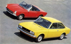 Odvozené typy 124 Sport Spider (Pininfarina; premiéra v Turíně 1966) a 124 Sport Coupé (Centro Stile Fiat; debut v Ženevě 1967)