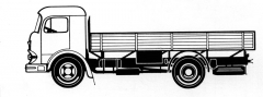 Poslední rakouské vozy Saurer, kapotový typ 7 G, resp. bezkapotový typ 7 GV nebo 9 GV podle motoru; obě řady v provedení valník nebo sklápěč (1969)