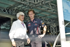 Bernie Ecclestone, vládce formule 1, a Christian Horner, šéf Red Bull Racing