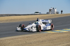 Sébastien Bourdais (Dragon Racing/Chevrolet) skončil havárií...