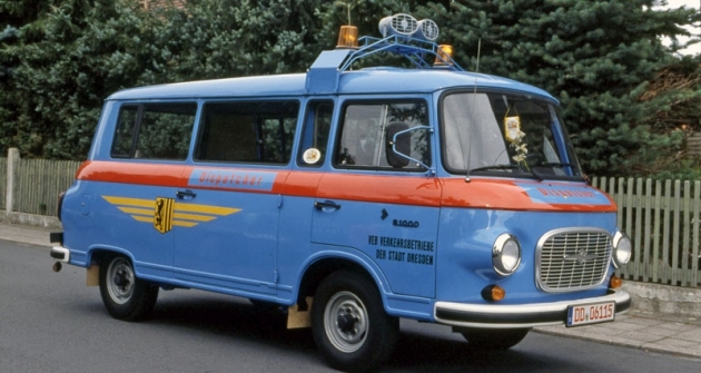 Barkas B 1000 (1982) sloužil dopravnímu podniku v Drážďanech