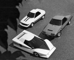 Studie pro autosalon v Turíně 1978: v popředí Action, vzadu zleva Microsport a Lucano