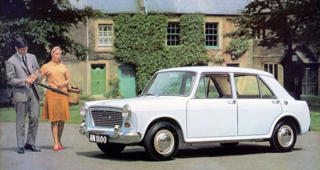 Austin 1100 v prvním provedení (debut 1963)