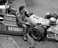 Ian Scheckter před startem na Monze 1977 (March 761B Ford)