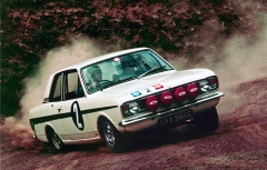 Roger Clark jako vítěz  Skotské rallye 1967 (Lotus Cortina Mk II)