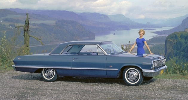 Chevrolet Impala 283 V8 (1963; verze SS má Big Block 409 V8)