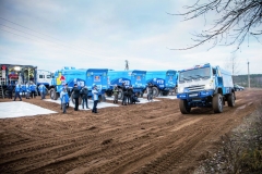 Rustam Minichanov, prezident Tatarstánu, osobně za volantem ostrého Kamazu, připraveného na Dakar 2014.