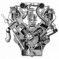 Motor typu M100 nabídl výkon 184 kW (250 k) při 4000 min‑1
