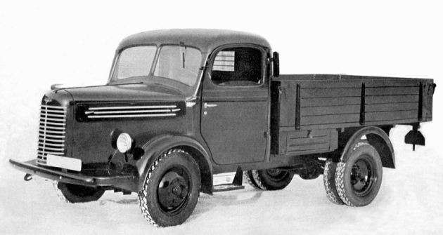 Tovární retušovaná fotografie valníku Škoda 150 z roku 1939 