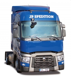 Vlajková loď nové nabídky francouzského finálního výrobce Renault Trucks – silniční tahač řady T. Modrá barva mu sluší, že?