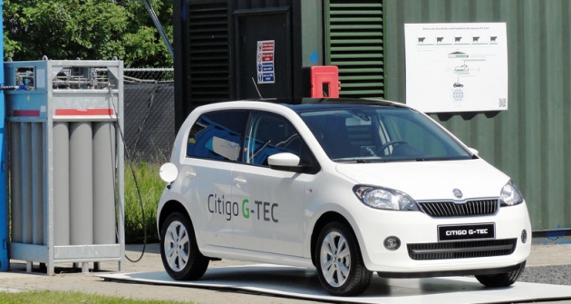 Škoda Citigo G-TEC v závodě Bio Science Center v Lylestadu 