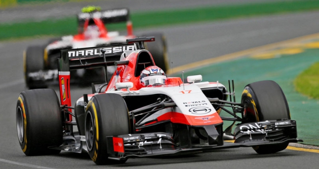 Jules Bianchi  (Marussia MR-03 Ferrari) při letošním debutu v australském Melbourne 