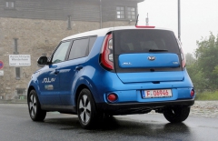 S elektromobilem Kia Soul EV jsme absolvovali i náročnou trať se stoupáním na rozhlednu Wanderheim