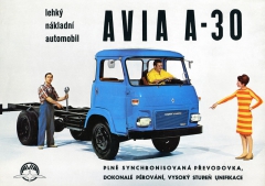 Třítunová Avia A30 alias Renault-Saviem SG-4 na prospektu vytištěném ještě ve Francii