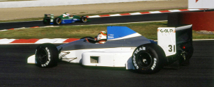 Pedro Chaves s vozem Coloni C4,  ovšem už s jiným motorem (Velká cena Francie 1991), ale italský tým nikdy nezískal žádné body