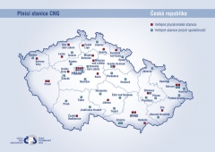Mapa plnicích stanic CNG v české republice