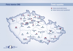 Mapa plnicích stanic CNG v české republice