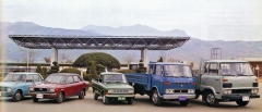 První osobní i lehké užitkové automobily v sedmdesátých letech vznikly podle licence Mazda