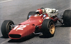 Williamsův první a jediný start na Ferrari 312 V12 ve formuli 1 (osmý v Mexiku 1967)