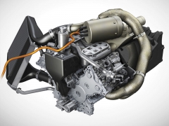 Zážehový motor 2.0 V4 s elektrickou jednotkou MGU-H (Heat) na turbo­dmychadle