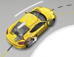 Příplatkový systém Porsche Torque Vectoring (PTV) interakcí závěru diferenciálu a kolových brzd stabilizuje vůz v zatáčce a podle potřeby eliminuje nedotáčivost, či přetáčivost