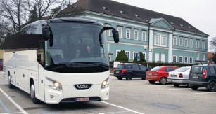 Test autobusu VDL probíhal v Dačicích, kde je české zastoupení společnosti VDL