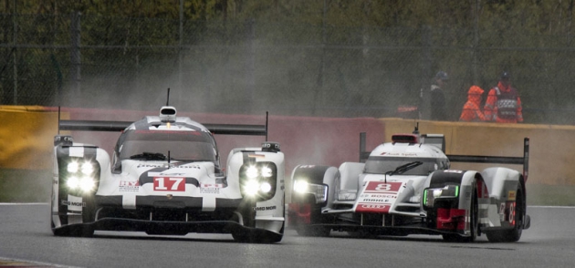 Porsche 919 Hybrid  před Audi R18 e-tron Quattro,  aneb souboj koncernových značek (hovoří se o přestupu Audi do F1)