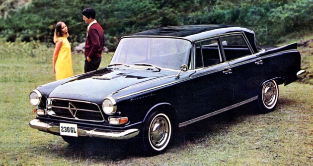 Borgward 230 GL na titulní straně dobového mexického prospektu Borgward 230 GL na titulní straně dobového mexického prospektu