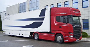 Testovaná Scania Streamline R 730 s třínápravovým návěsem