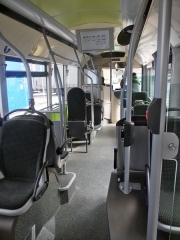 Cestující mají v autobusu Heuliez pohodlí