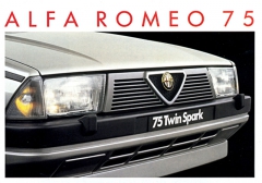 První Alfa Romeo 75 Twin Spark na dobovém prospektu (1987)