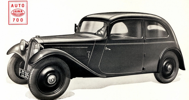 Uzavřená Jawa 700 v provedení z roku 1935