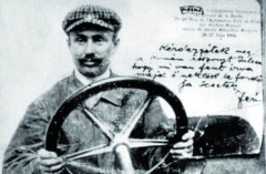 Po vítězství v GP France 1906 šly poštovní lístky s podobenkou Szisze Ference na dračku.