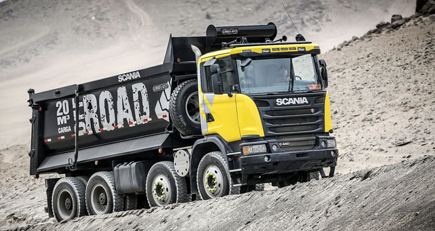 Velkoobjemový sklápěč Scania G 440 8x4 pro rozsáhlé zemní práce