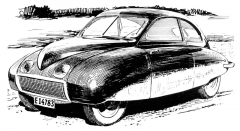 První zkušební prototyp Saab 92 001 vyjel v roce 1946