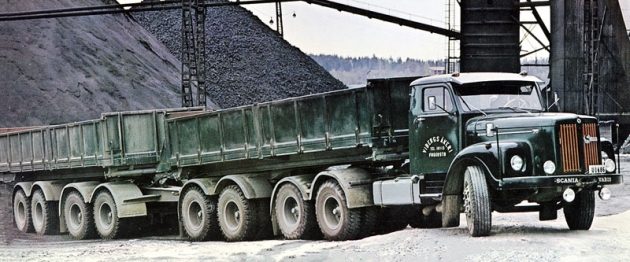 Scania-Vabis LT76 Super, nejsilnější typ programu 1966, s pohonem obou zadních náprav 