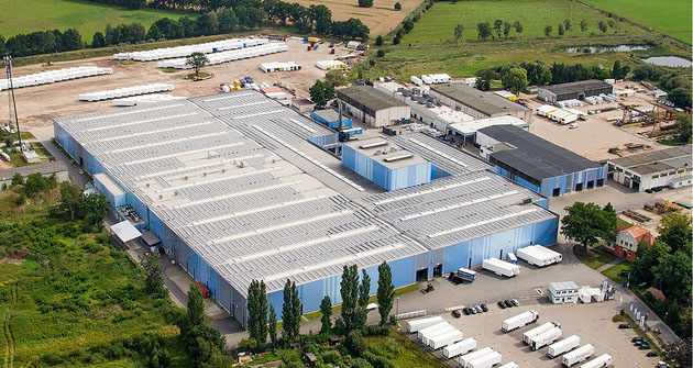 Továrna Krone na výrobu chladírenských návěsů v německém Lübtheenu