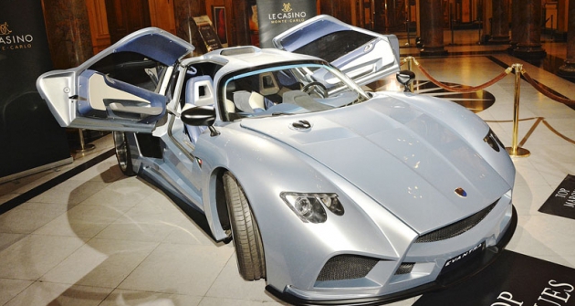 Mazzanti Evantra N.00  čínského majitele, vystavená v monackém Casinu (2015)