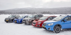 Na jízdách Subaru Snow Drive 2016 byly k dispozici všechny nabízené typy značky Subaru, tedy s výjimkou kupé BRZ se zadním pohonem...