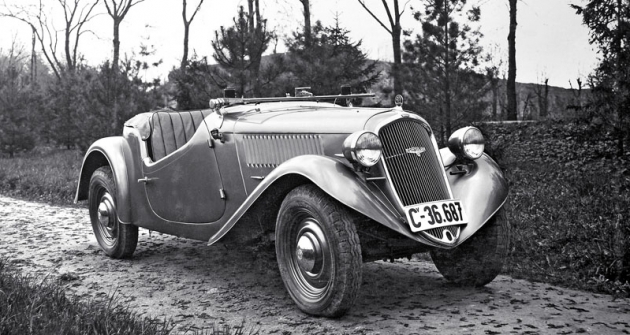Roadster Popular 418 R s motorem 1,4 l z modelu Rapid v podobě z ledna 1936