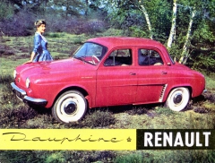 Renault Dauphine model 1958 na titulní stránce dobového prospektu
