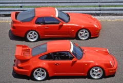 Porsche 968 Turbo S a klasická 911 Carrera RS 3.8 (modelový rok 1994)