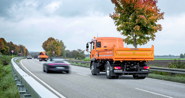 Prototyp vozidla MAN bude testován v provozu na zpevněných krajnicích dálniční sítě ve spolkovém státě Hessensko.