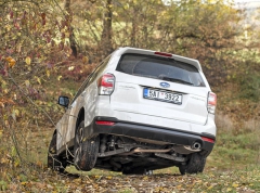 Forester se samonosnou karoserií a nezávislým zavěšením všech kol překvapuje schopnostmi v terénu. Vyspělý pohon všech kol, režim X Mode, citlivé dávkování plynu i tuhá karoserie k nim společně přispívají