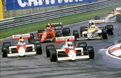 Zlaté časy, Alain Prost a Ayrton Senna (oba McLaren MP4/5 Honda V10) vedou ve Velké ceně Kanady 1989