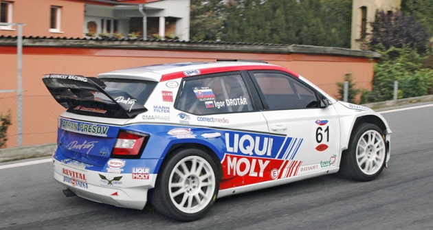 Nestárnoucí Igor Drotár (Škoda Fabia WRC) dobyl nejen týmovou cenu ve Šternberku, ale je také úřadujícím mistrem Slovenska a Polska v závodech do vrchu 
