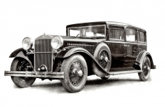 První limuzína Tatra 70, vystavená na pražském autosalonu v říjnu 1930